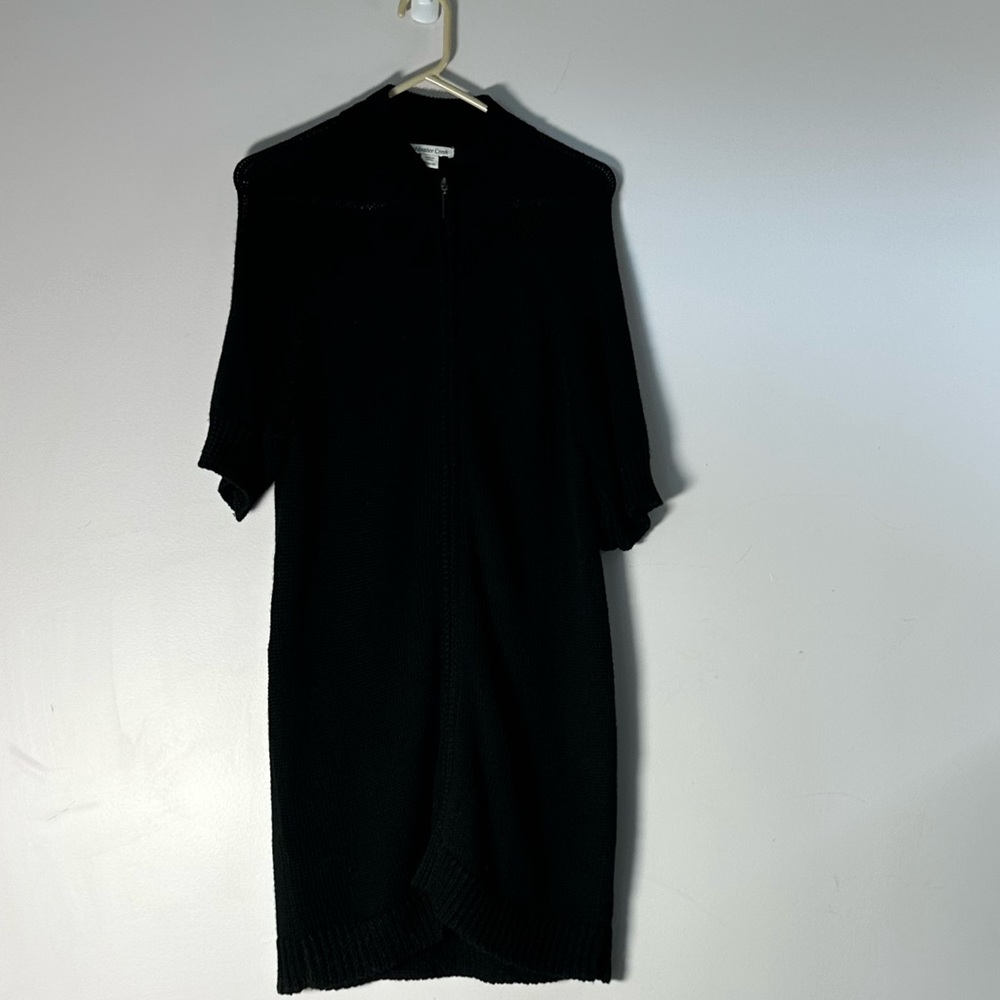 Womens Coldwater Creek Black Sweater Dress Medium M 10 / 12